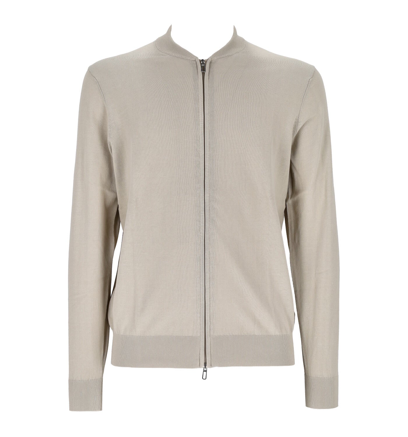 Maglia full zip in cotone