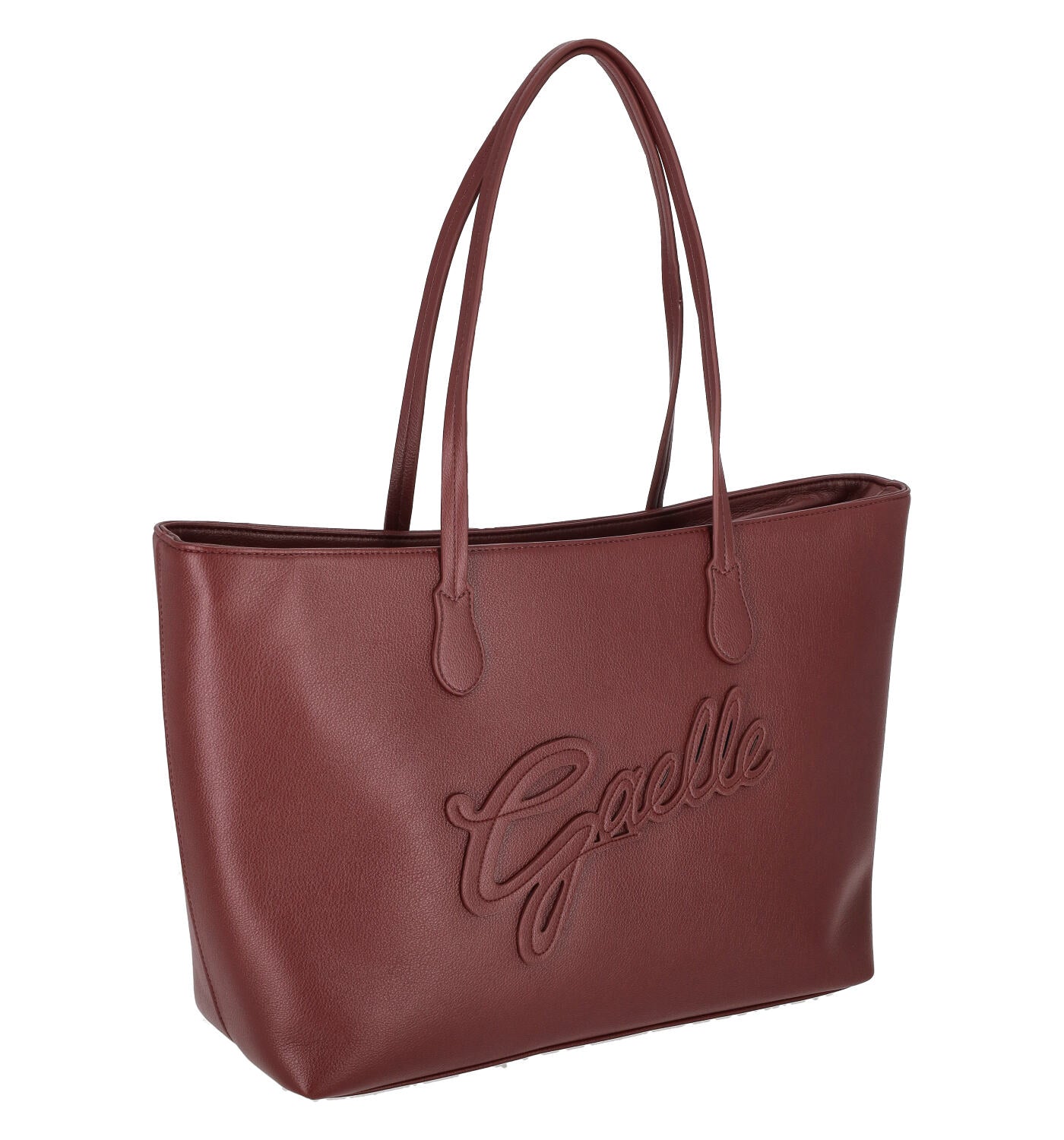 Shopping grande con logo sul davanti , manici lunghi e chiusura con zip .