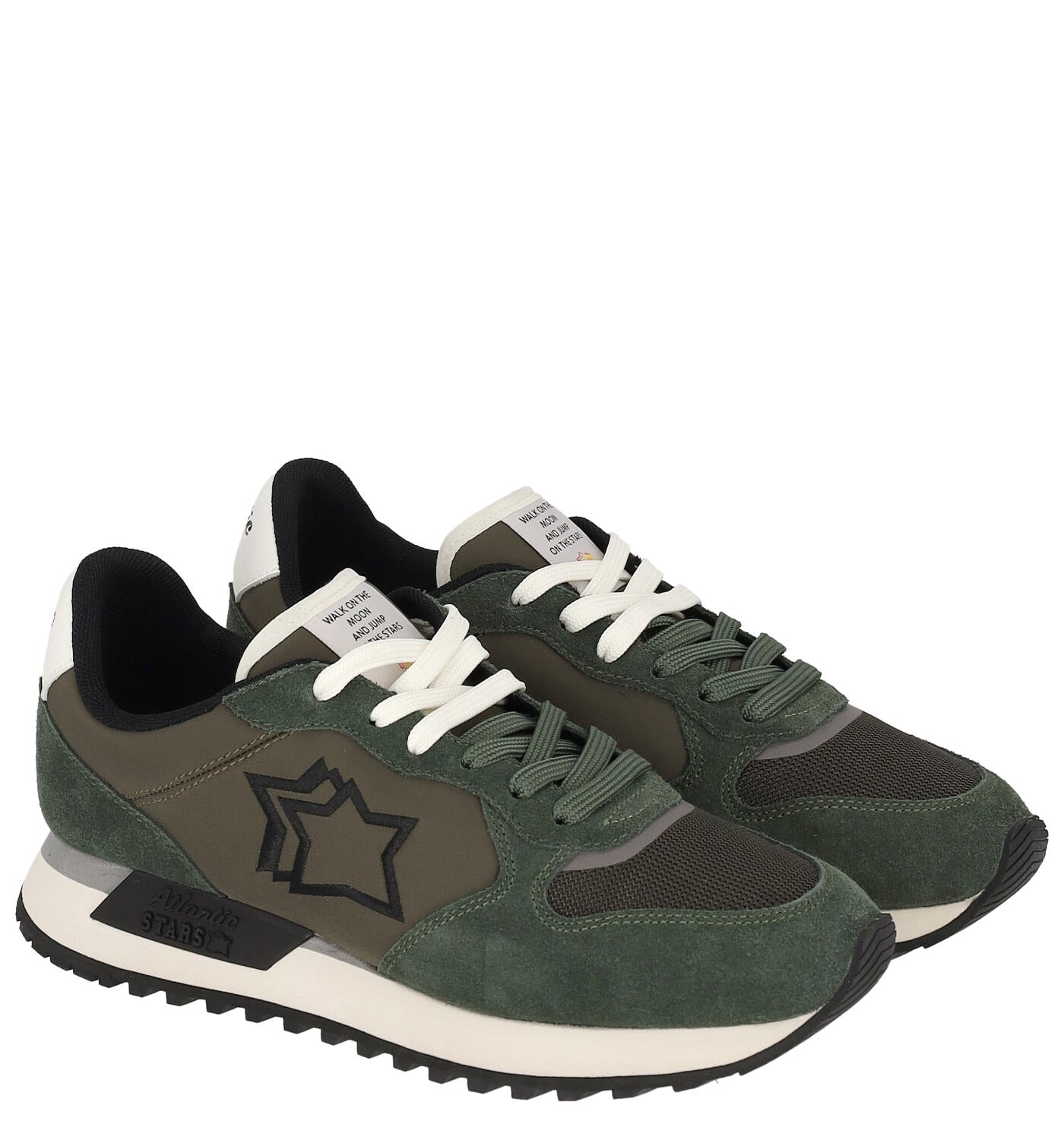 Sneakers in tessuto e camoscio , suola in gomma