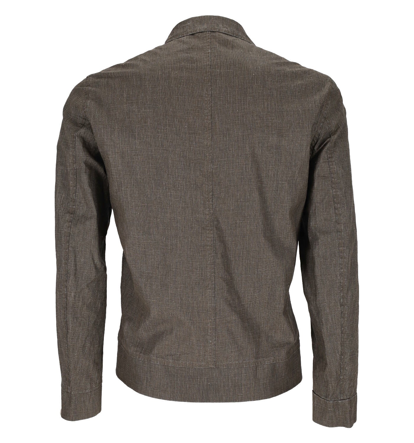 Giubbino con zip in misto lino