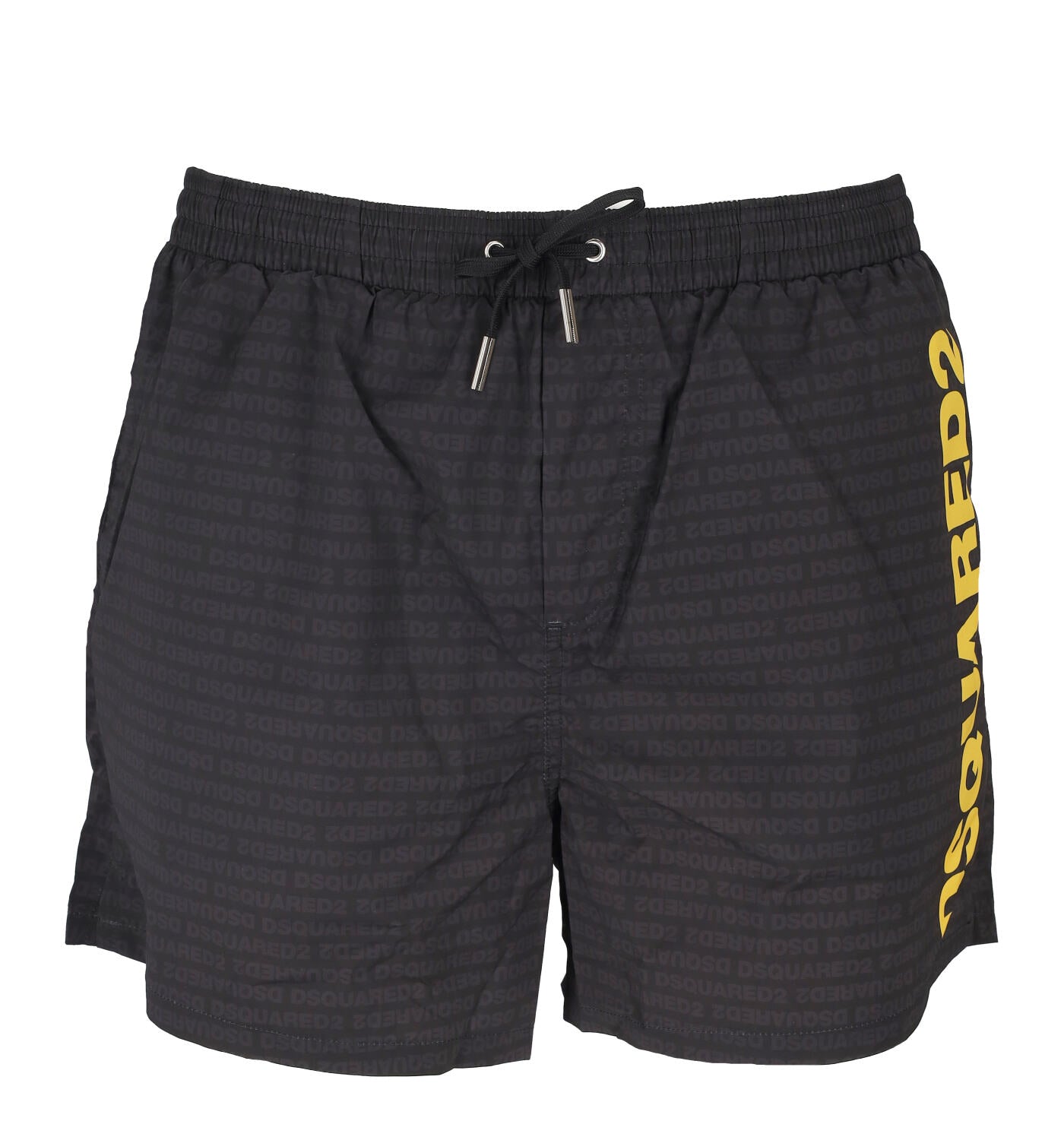Costume boxer logato con scritta logo giallo lato