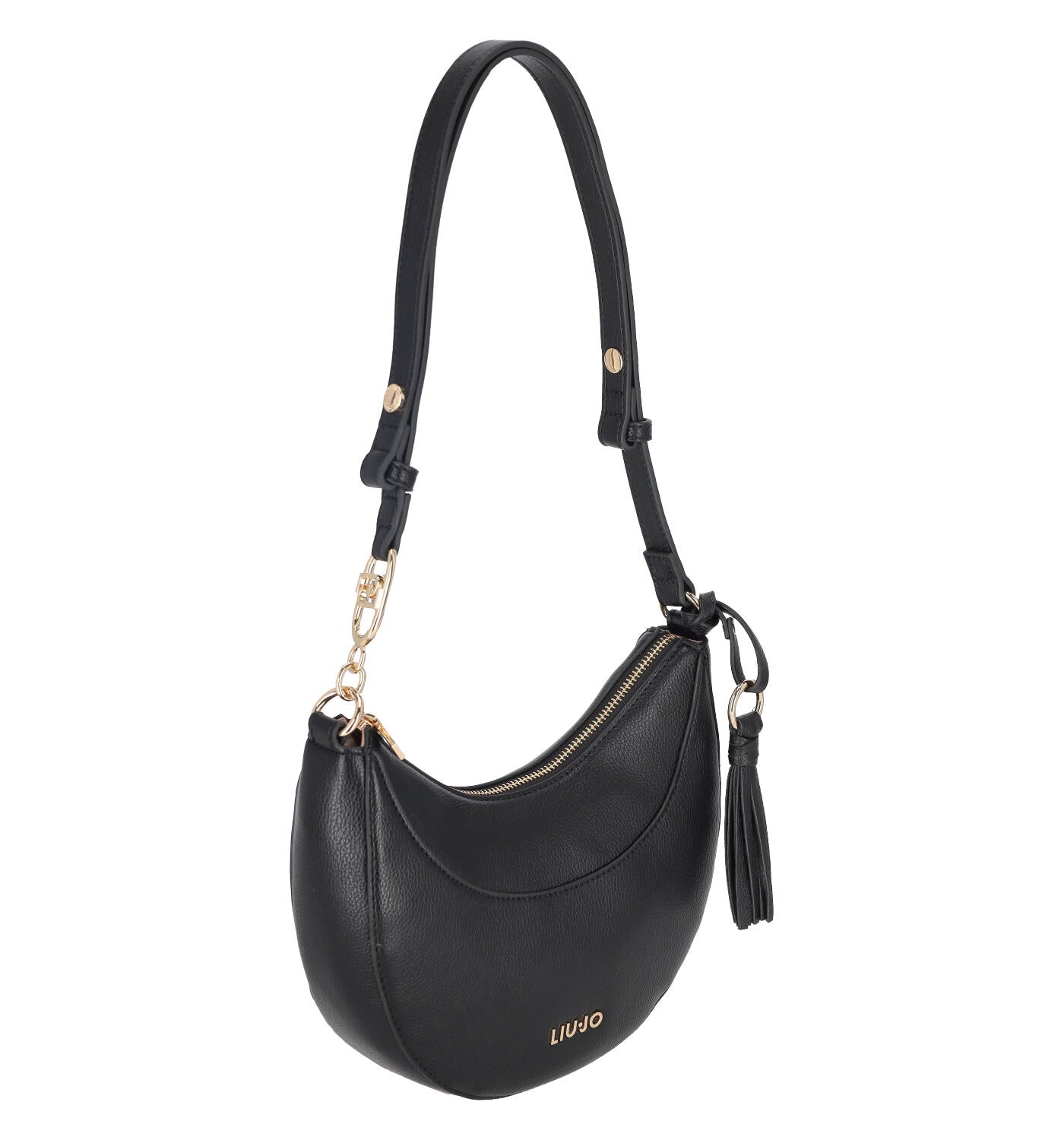 Borsa sottospalla ovale con chiusura a zip e tracolla regolabile