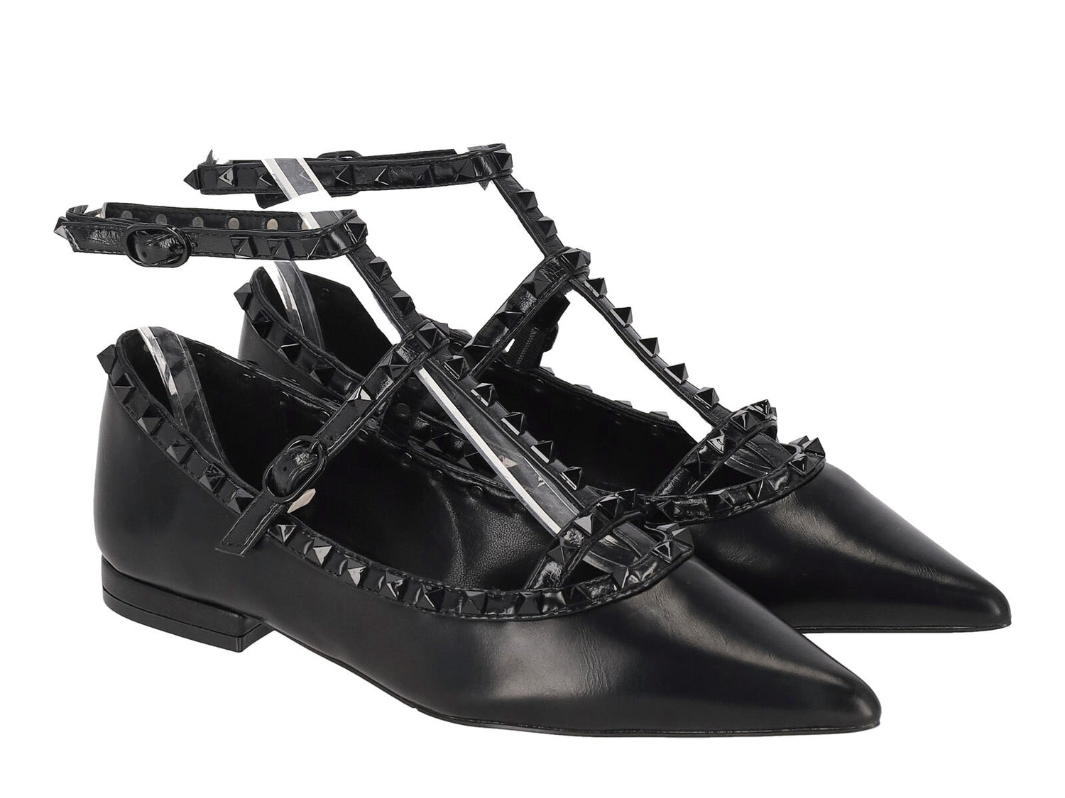 Ballerina t-bar con borchie.