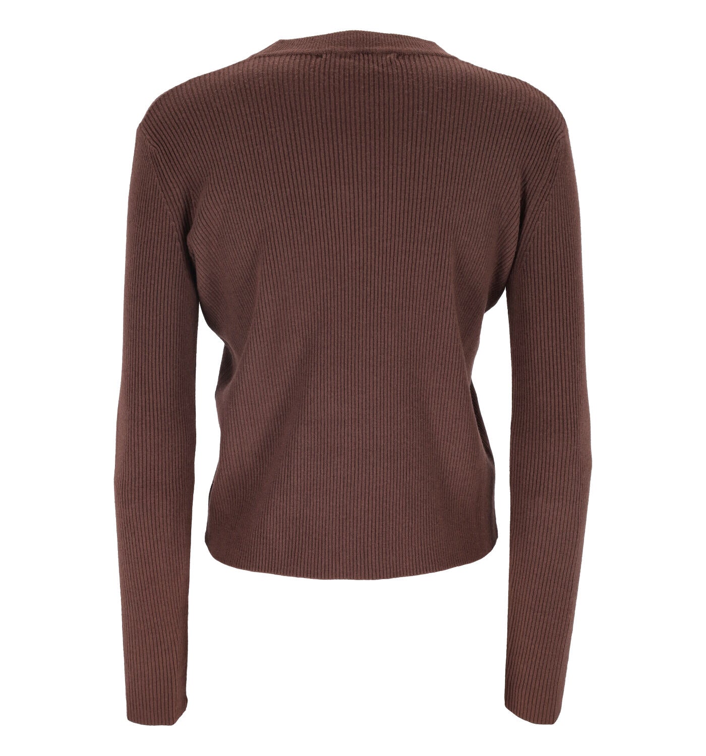 Maglia girocollo a costine slim fit