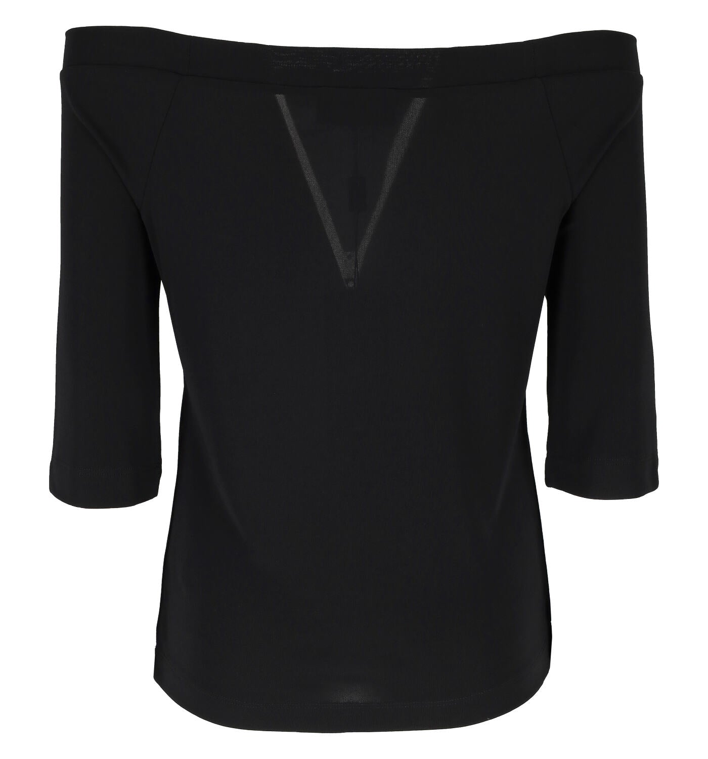 Maglia con scollo a barca manica 3/4 con dettaglio fiore