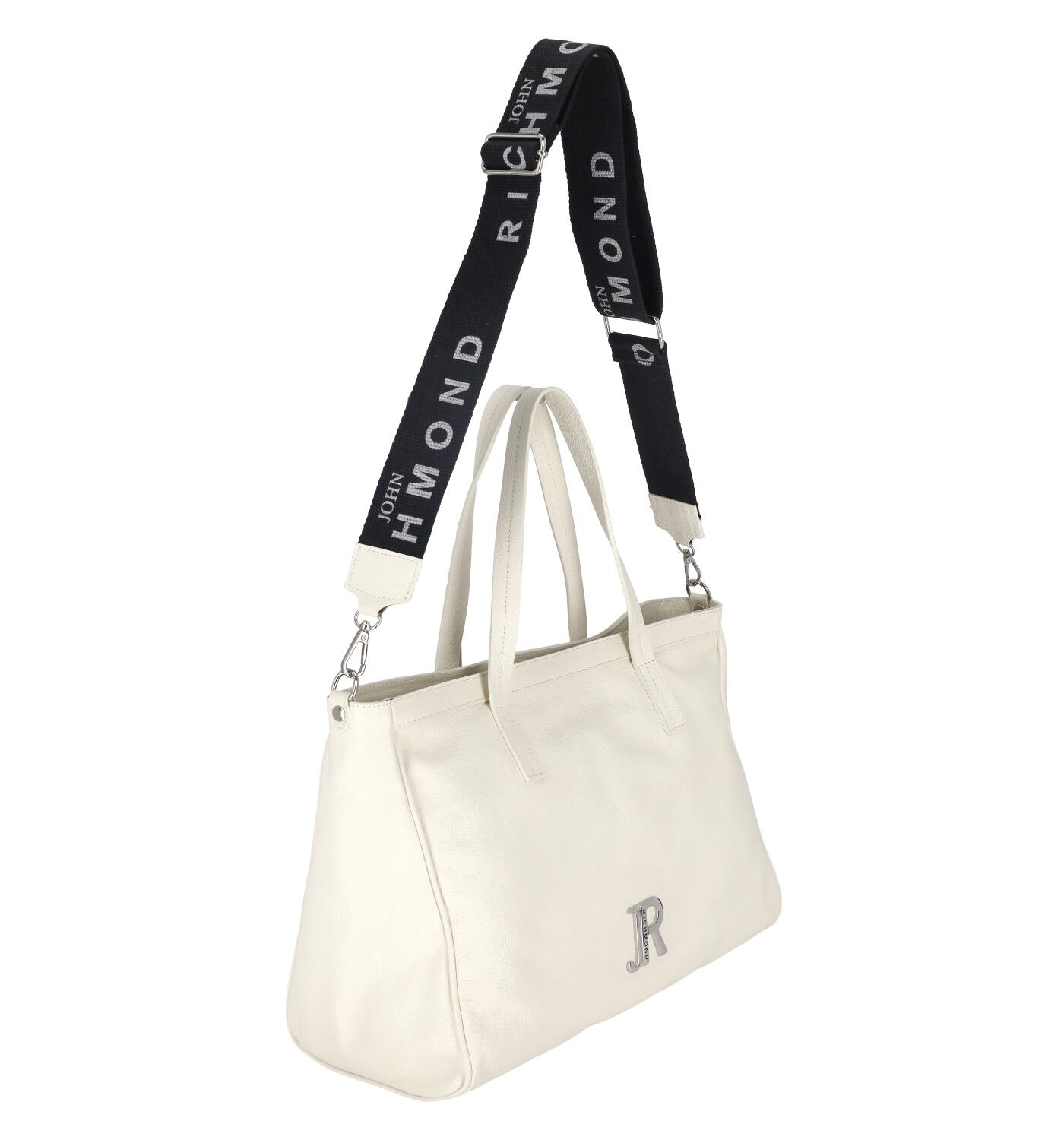 Borsa shopping con chiusura a zip e tracolla regolabile