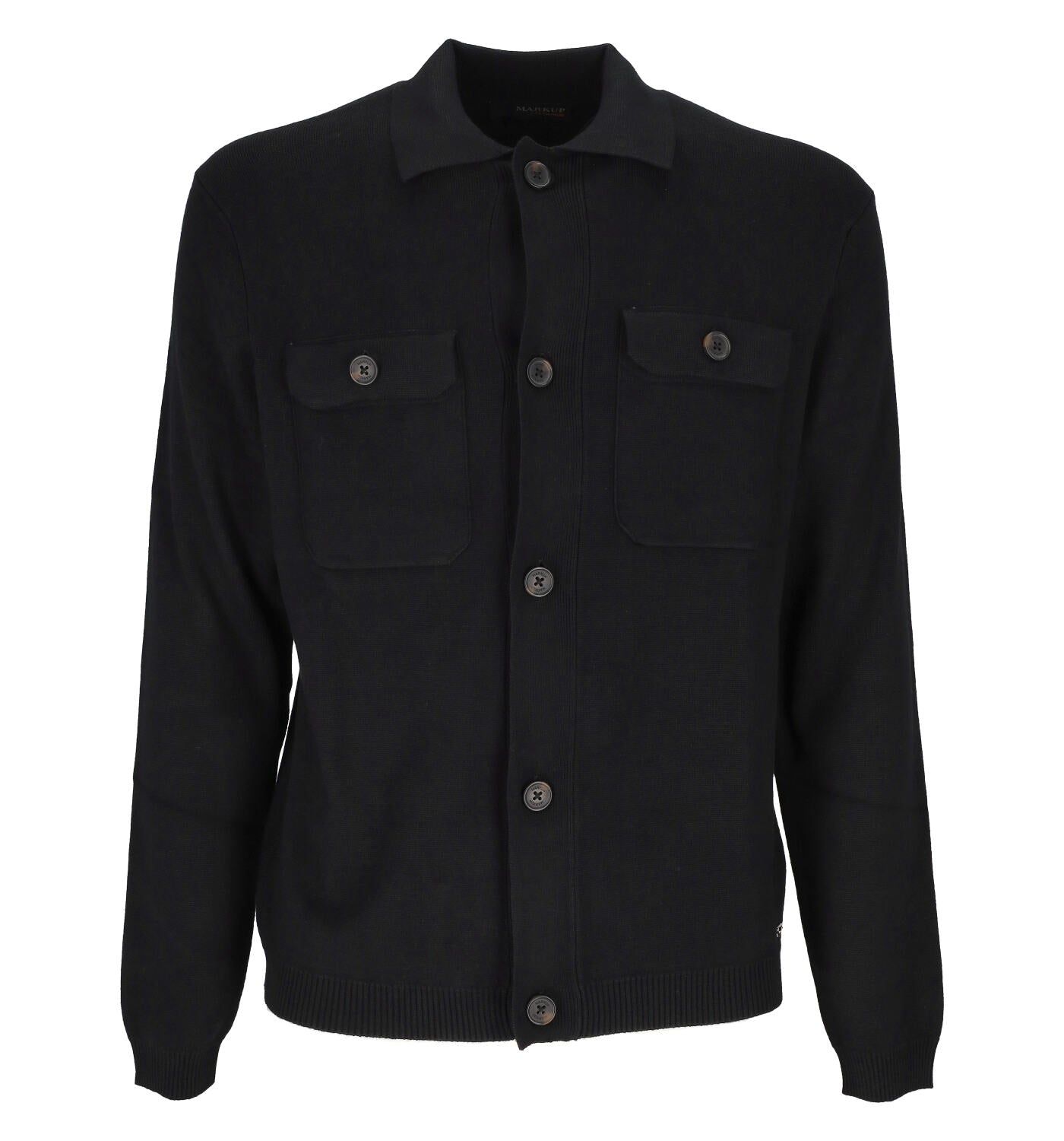 Overshirt con bottoni e tasconi sul davanti