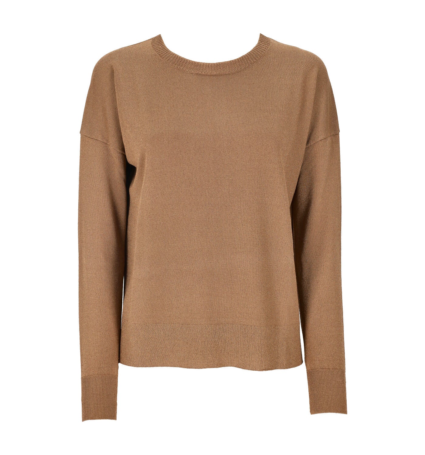 Girocollo filo lurex manica lunga