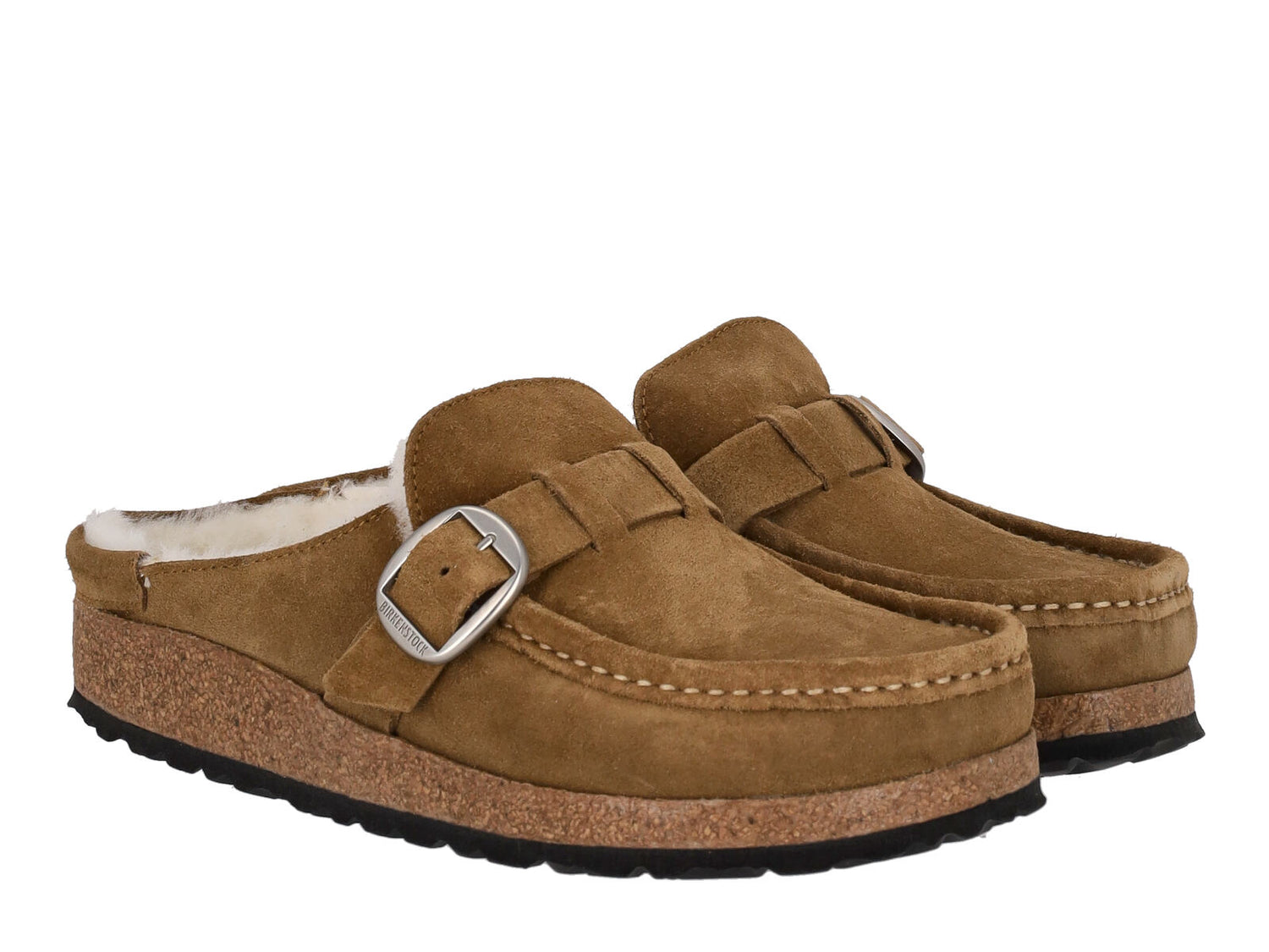 Sabot in camoscio e con interno shearling