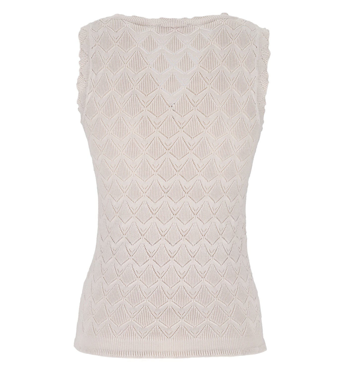 Top traforato con scollo a V