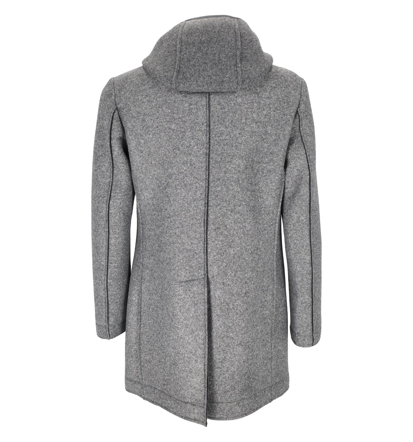 Cappotto monopetto con cappuccio