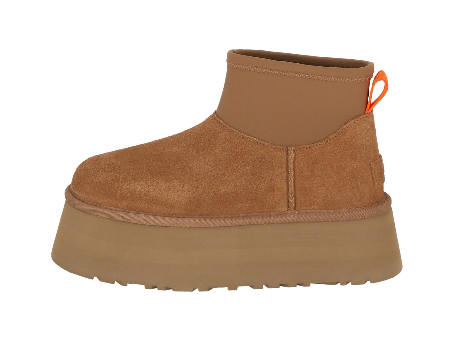 Stivaletto Mini Dipper platform in camoscio e neoprene , suola in gomma.