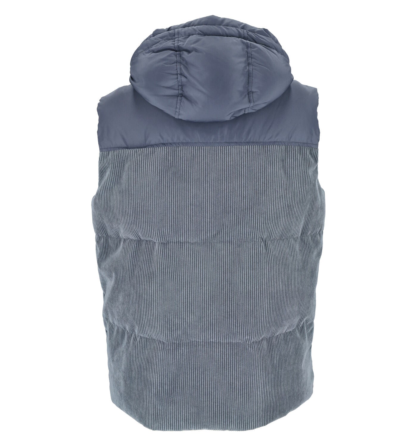 Giubbino smanicato a costine con chiusura zip
