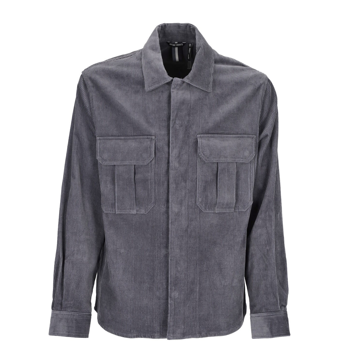 Over shirt a costine con chiusura bottoni