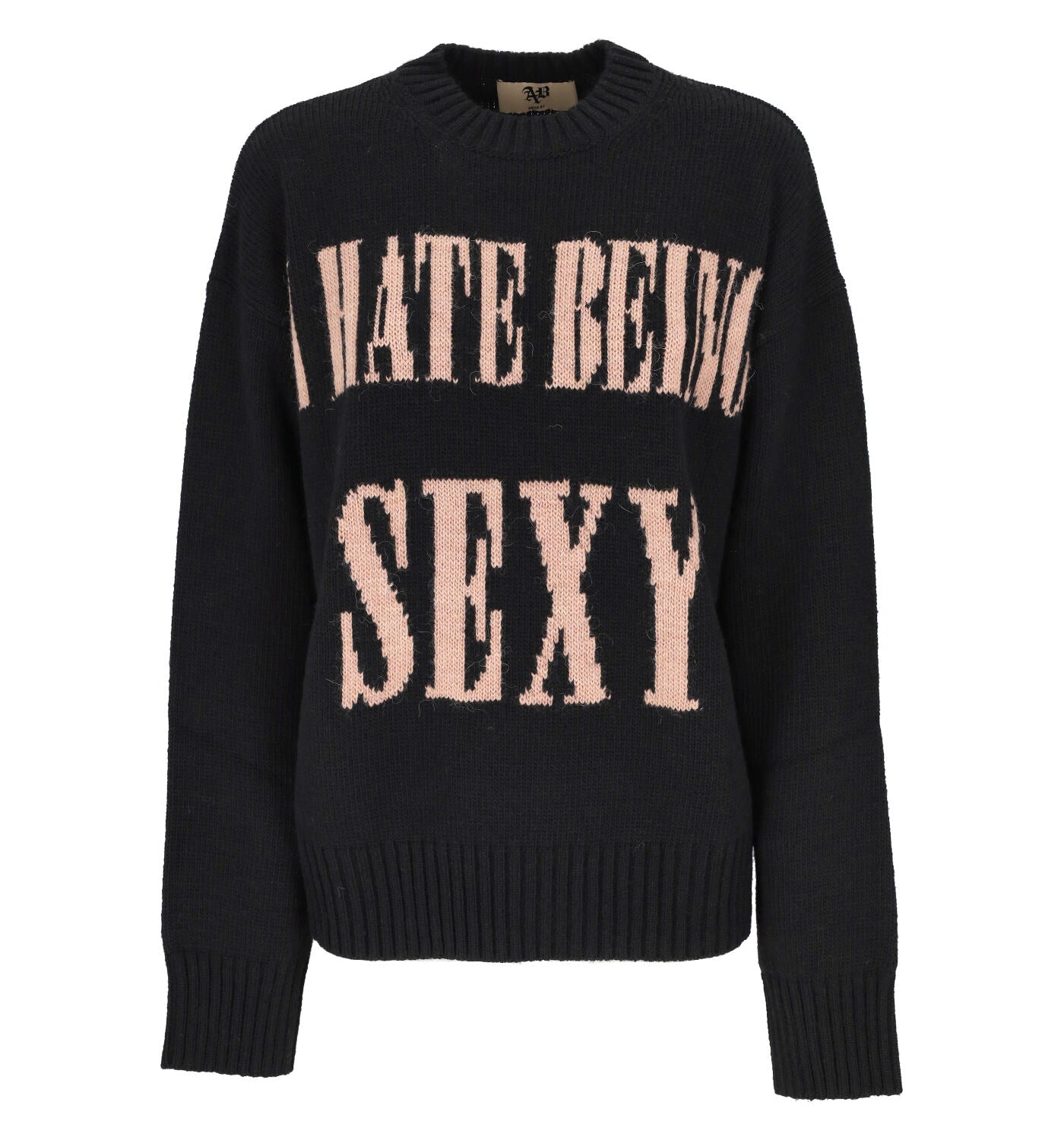 Maglione in lana con scritta