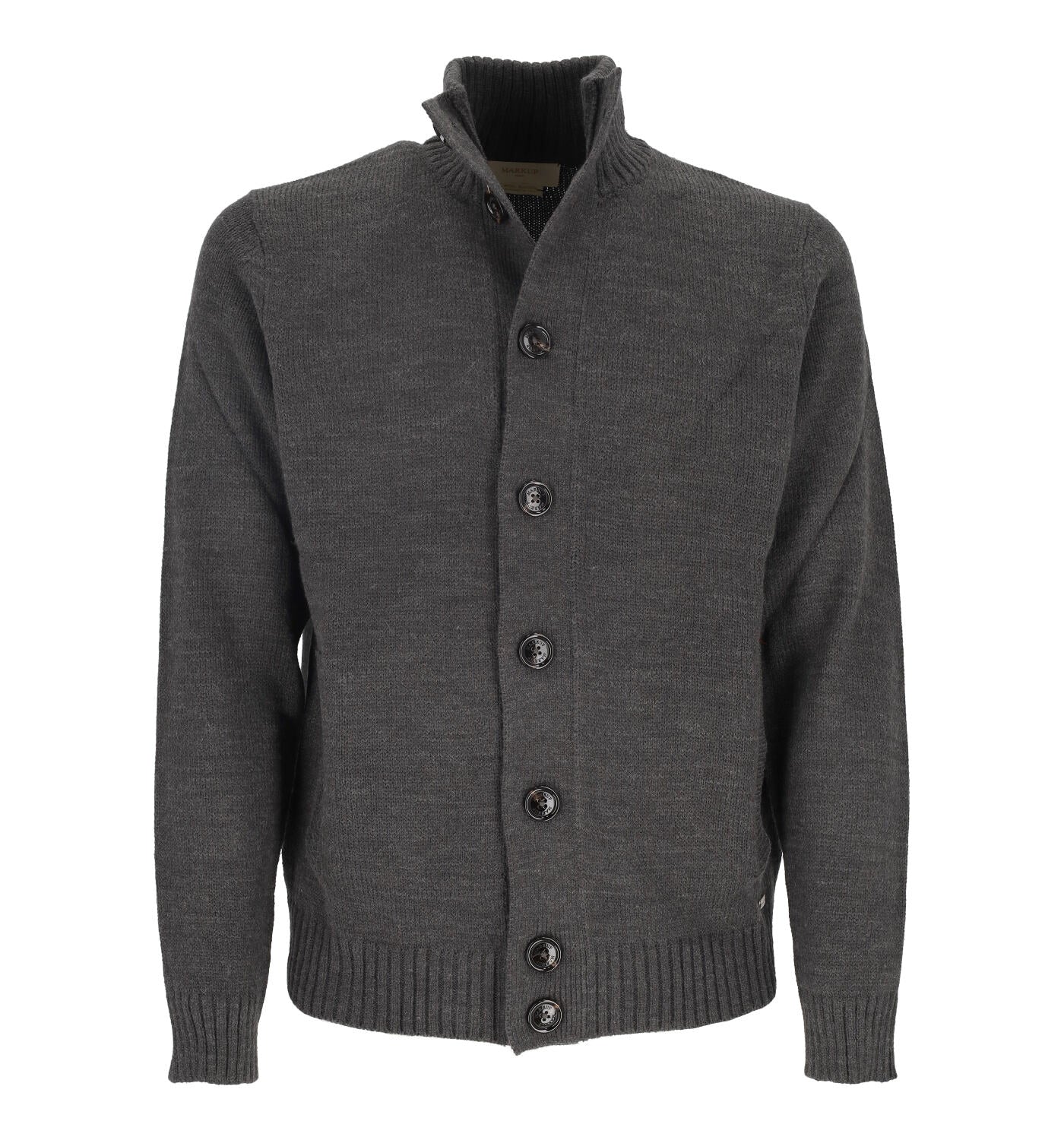 Cardigan con bottoni collo