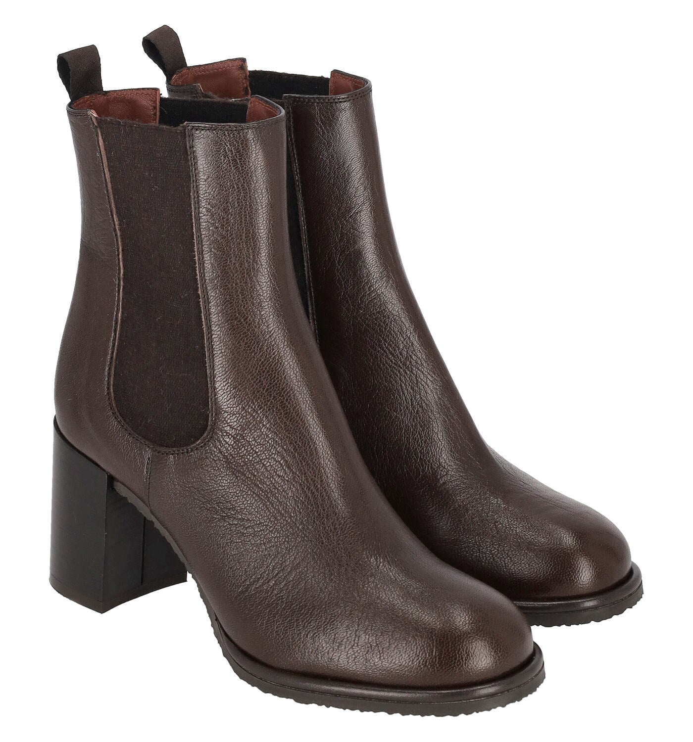 Beatles in pelle con elastici , tacco altezza 7 cm