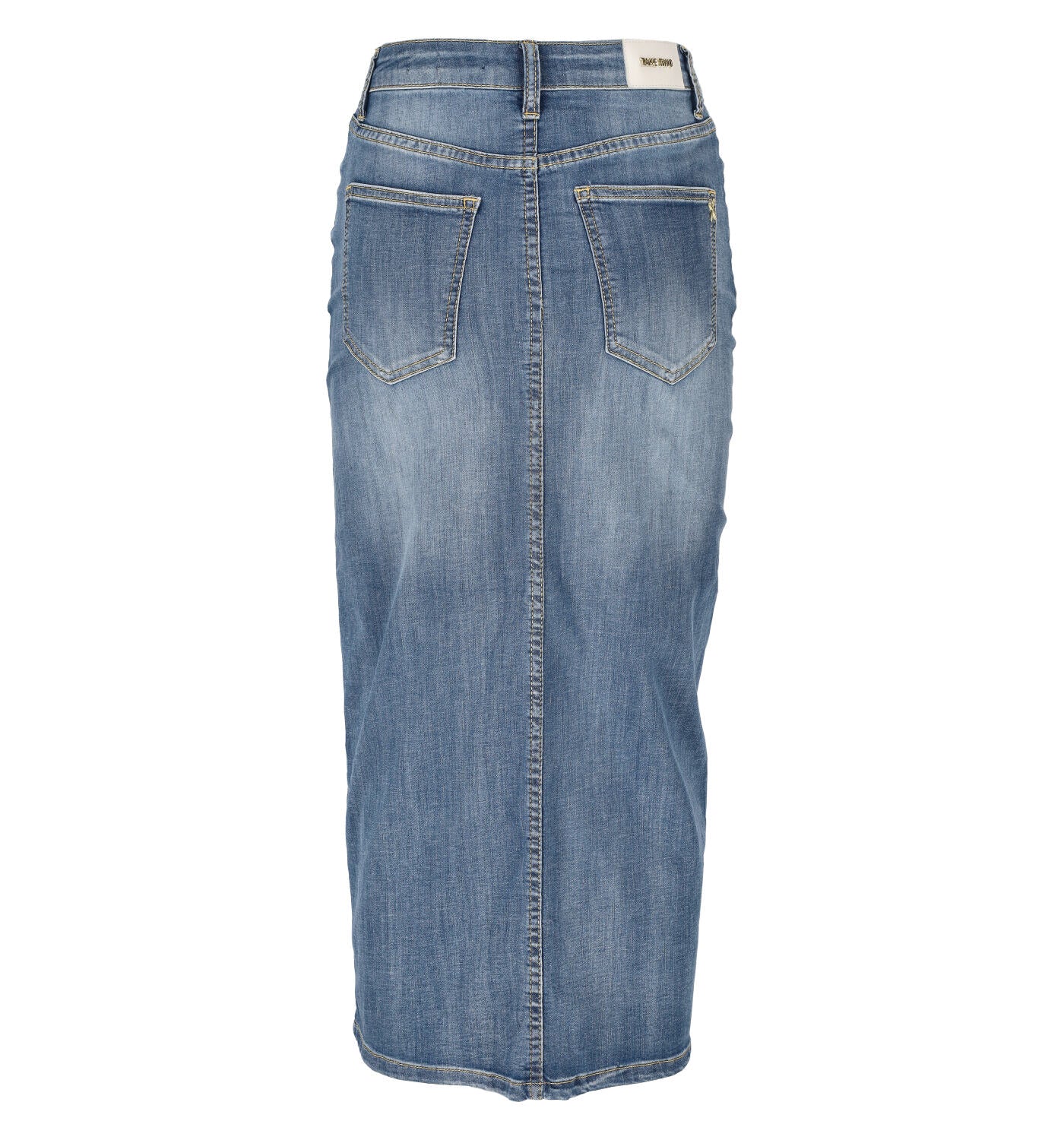 Gonna midi denim elasticizzato