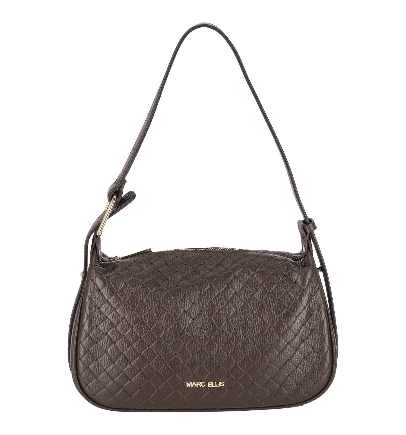 Borsa a spalla con intarsio chiusura a zip